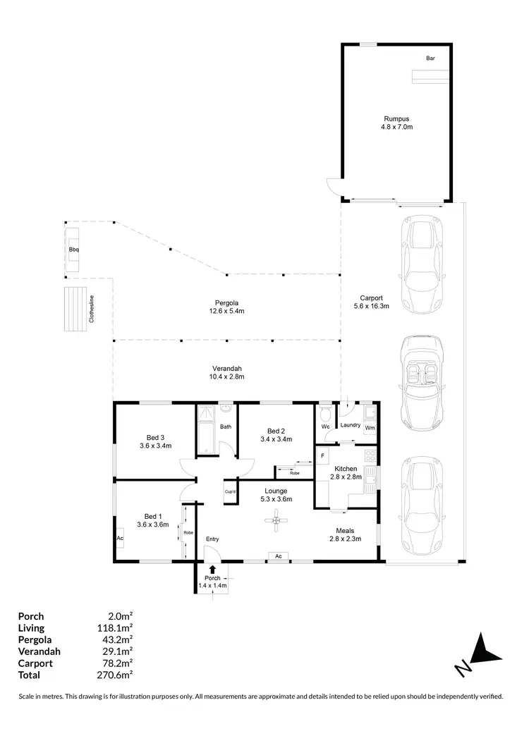 Floorplan of Homely house listing, 8 Diana Avenue, Parafield Gardens SA 5107