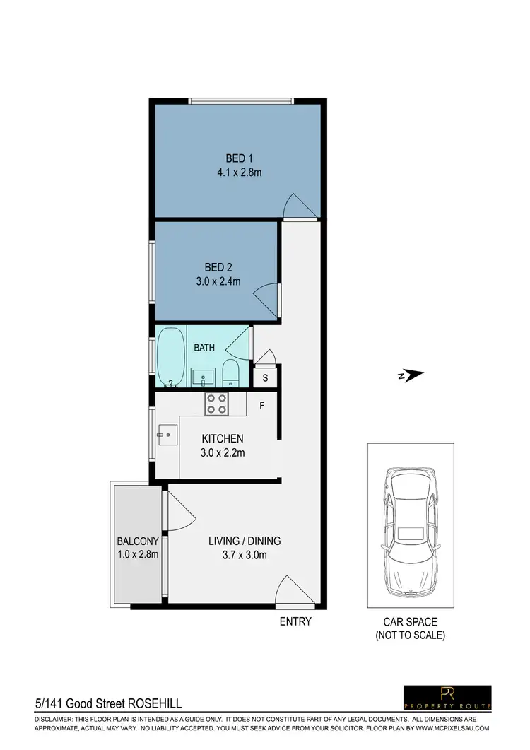 Floorplan of Homely unit listing, 5/141 Good Street, Rosehill NSW 2142