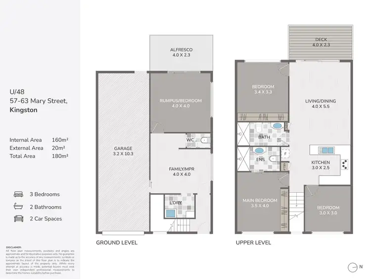 Floorplan of Homely townhouse listing, 48/57-63 Mary Street, Kingston QLD 4114