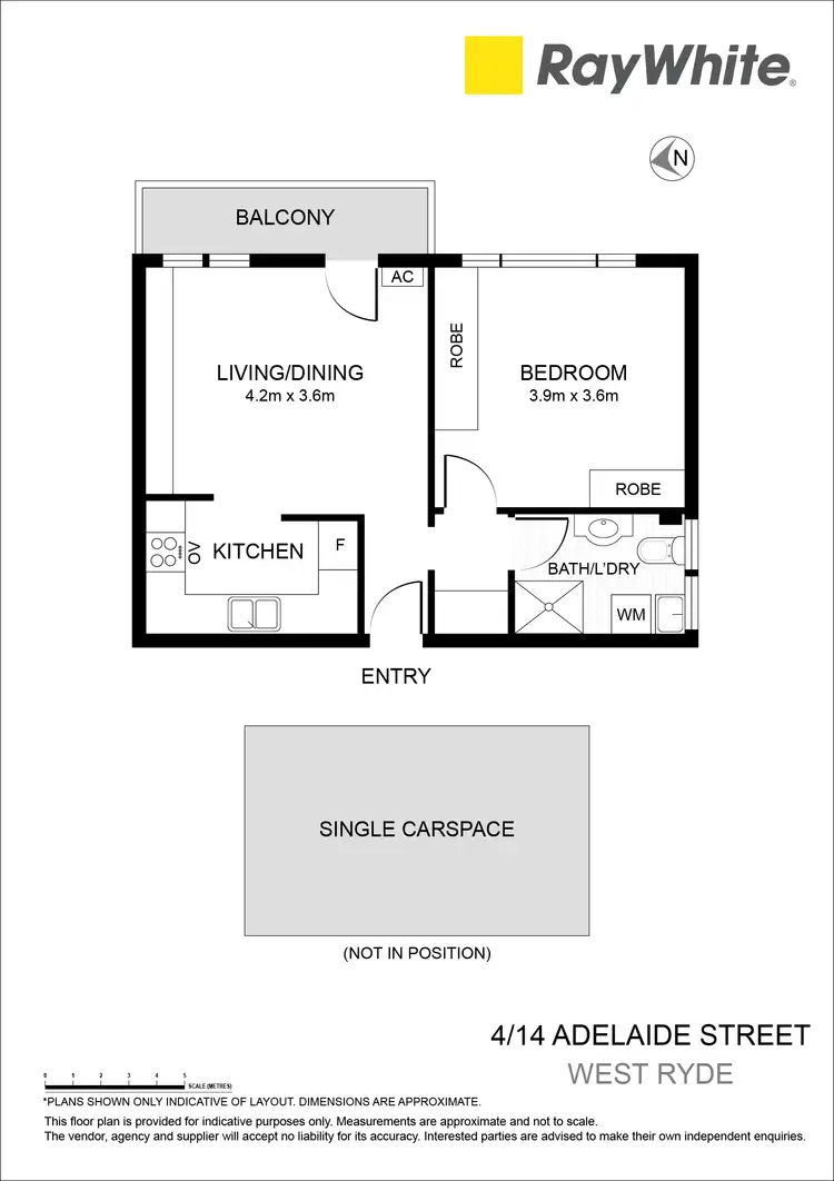 Floorplan of Homely apartment listing, 4/14 Adelaide Street, West Ryde NSW 2114