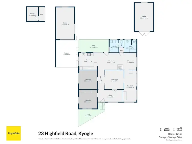 Floorplan of Homely house listing, 23 Highfield Road, Kyogle NSW 2474