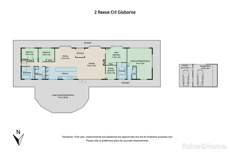 Floorplan of Homely house listing, 2 Reeve Court, Gisborne VIC 3437