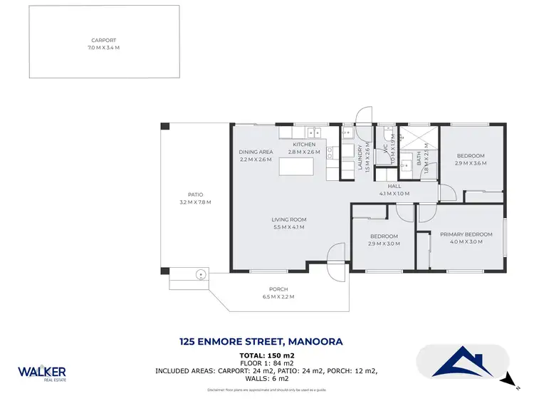 Floorplan of Homely house listing, 125 Enmore Street, Manoora QLD 4870