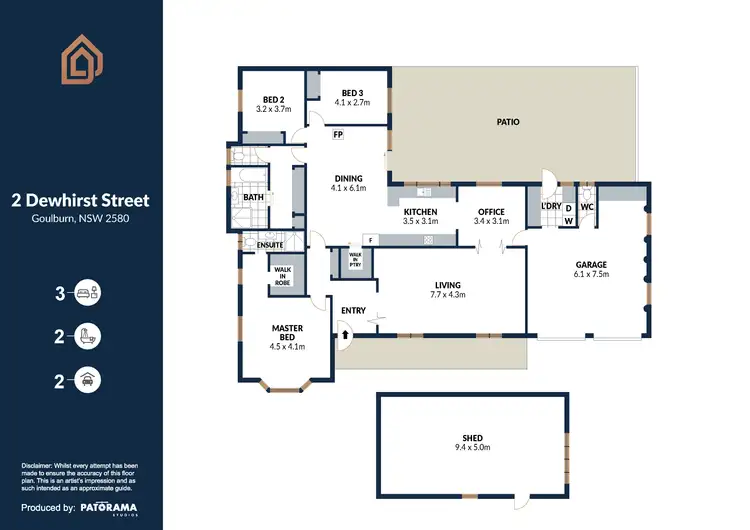 Floorplan of Homely house listing, 2 Dewhirst street, Goulburn NSW 2580