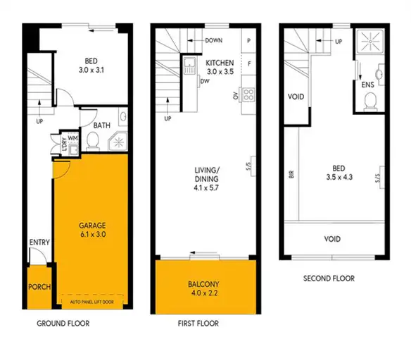 Floorplan of Homely townhouse listing, 71 Henry Street, Tonsley SA 5042