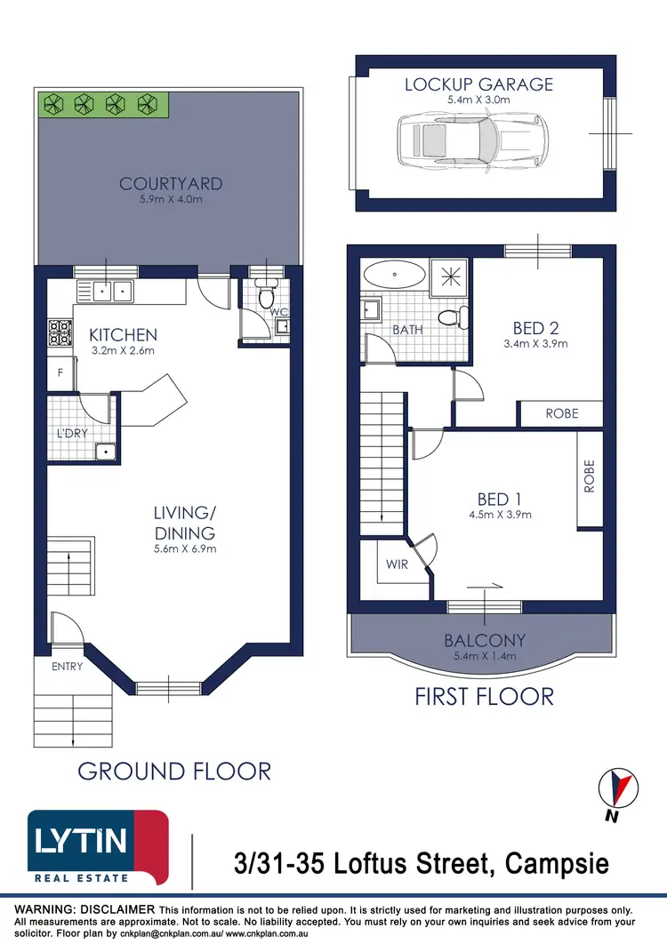 Floorplan of Homely townhouse listing, 3/31-35 Loftus Street, Campsie NSW 2194