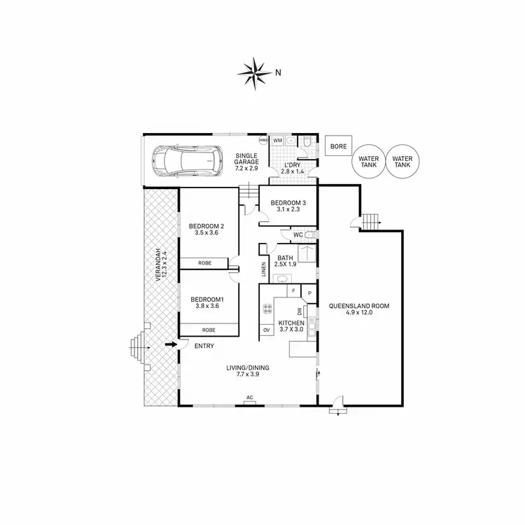 Floorplan of Homely house listing, 1 Ogle Avenue, Quirindi NSW 2343