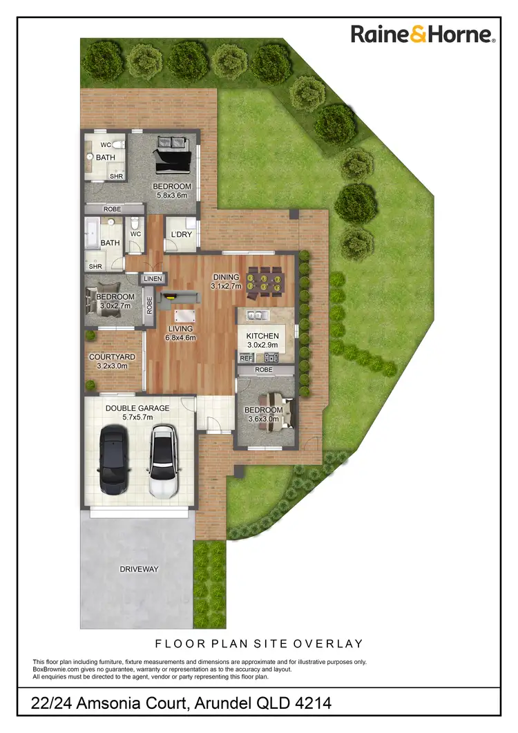 Floorplan of Homely townhouse listing, 22/24 Amsonia Court, Arundel QLD 4214
