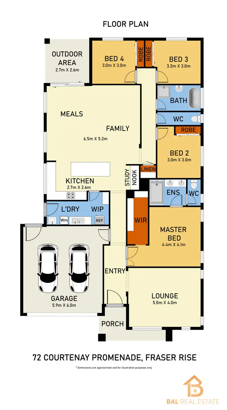Floorplan of Homely house listing, 72 Courtenay Promenade, Fraser Rise VIC 3336
