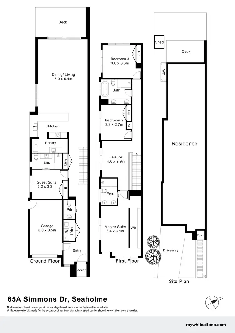 Floorplan of Homely house listing, 65a Simmons Drive, Seaholme VIC 3018