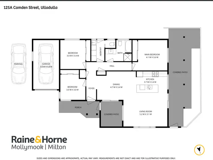 Floorplan of Homely villa listing, 125A Camden Street, Ulladulla NSW 2539