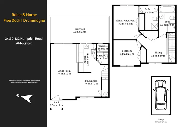 Floorplan of Homely townhouse listing, 2/130-132 Hampden Road, Abbotsford NSW 2046