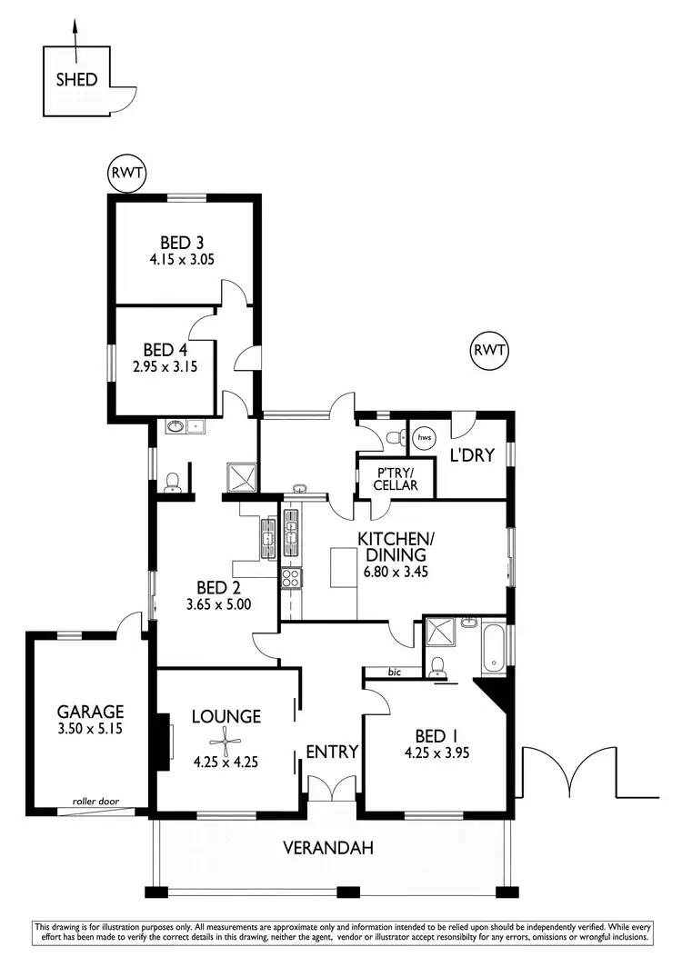 Floorplan of Homely house listing, 15 Tennyson Street, Kurralta Park SA 5037