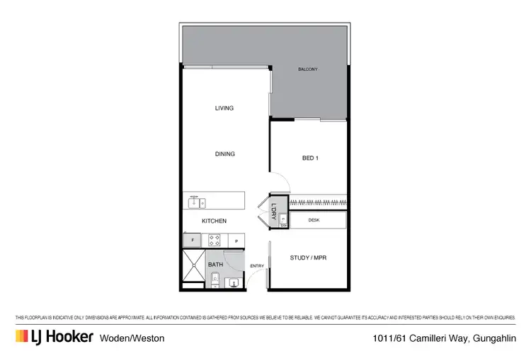 Floorplan of Homely unit listing, 1011/61 Camilleri Way, Gungahlin ACT 2912