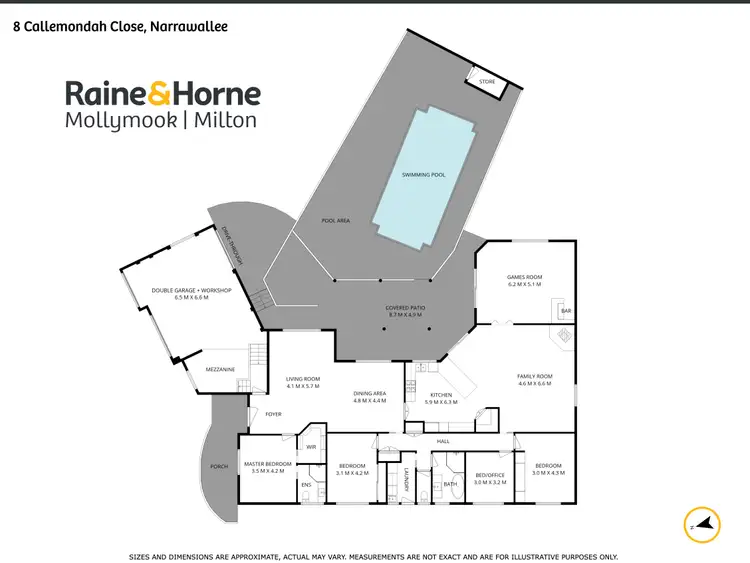 Floorplan of Homely house listing, 8 Callemondah Close, Narrawallee NSW 2539