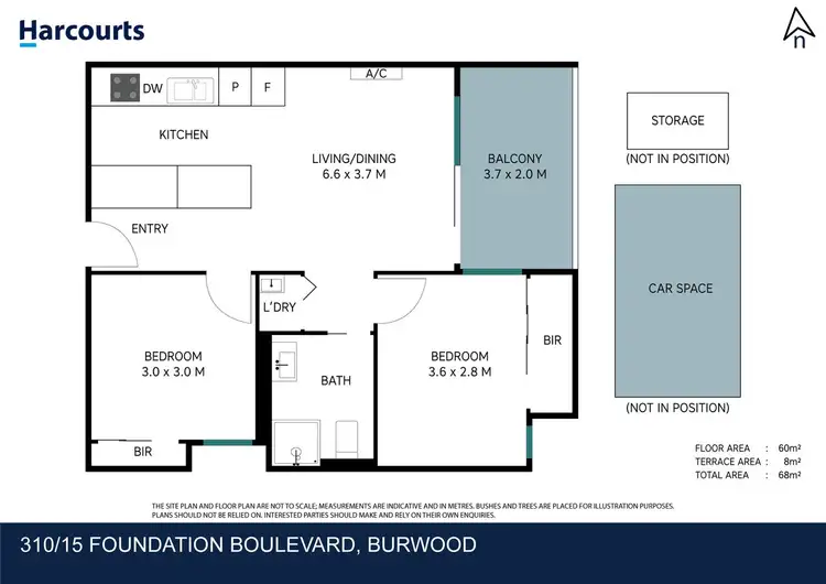 Floorplan of Homely apartment listing, 310/15 Foundation Boulevard, Burwood East VIC 3151
