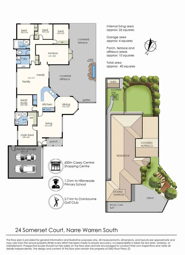 Floorplan of Homely house listing, 24 Somerset Court, Narre Warren South VIC 3805