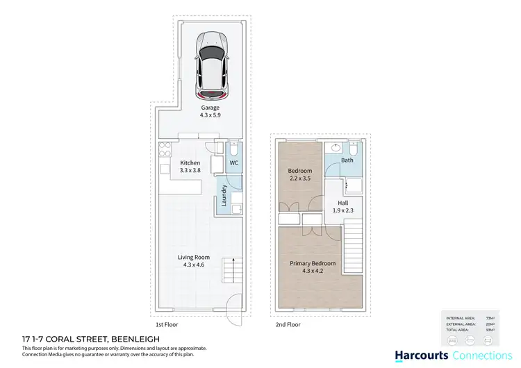 Floorplan of Homely unit listing, 17/1-7 Coral Street, Beenleigh QLD 4207