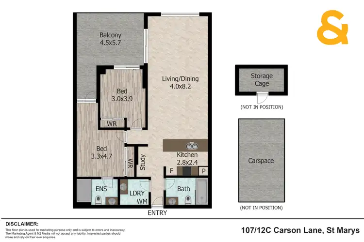 Floorplan of Homely apartment listing, 107/12C Carson Lane, St Marys NSW 2760