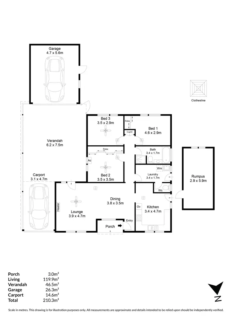 Floorplan of Homely house listing, 102 Amsterdam Crescent, Salisbury Downs SA 5108
