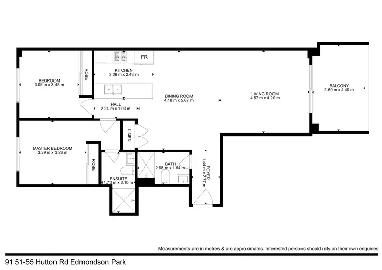 Floorplan of Homely unit listing, 91/51-55 Hutton Road, Edmondson Park NSW 2174