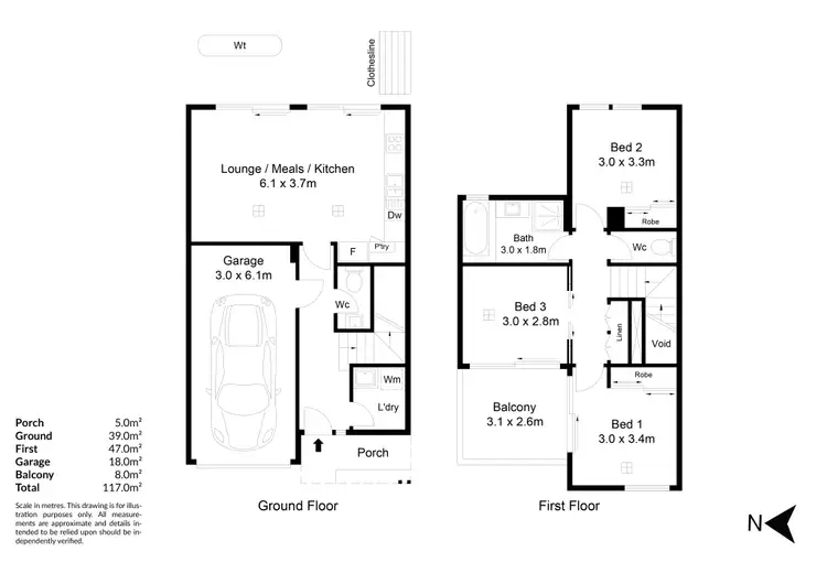 Floorplan of Homely townhouse listing, 27 Crighton Avenue, Royal Park SA 5014