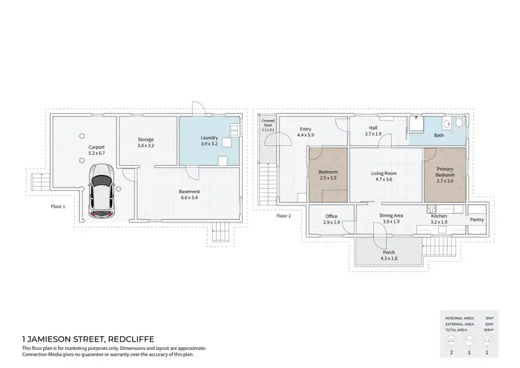 Floorplan of Homely house listing, 1 Jamieson Street, Redcliffe QLD 4020