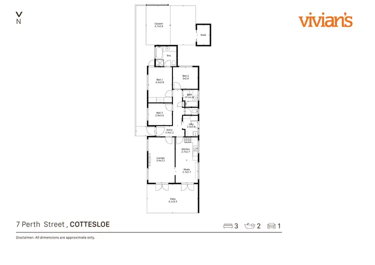 Floorplan of Homely house listing, 7 Perth Street, Cottesloe WA 6011