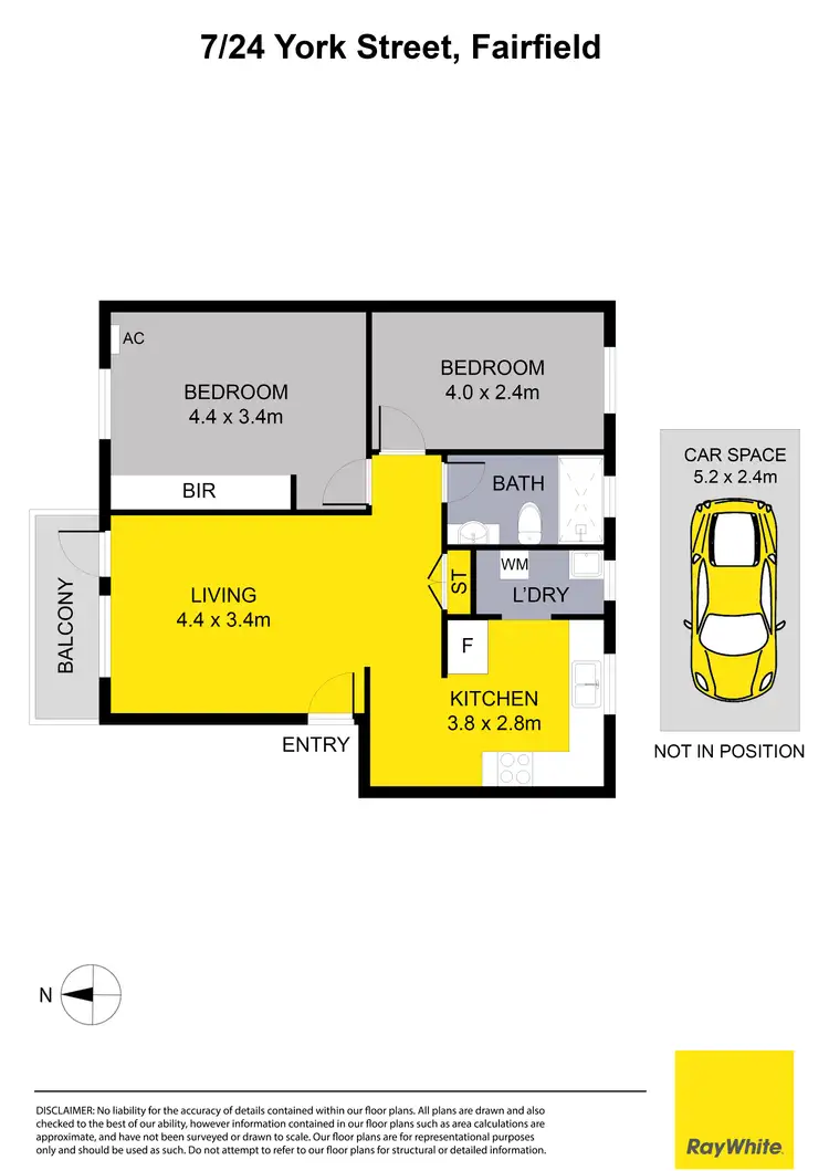 Floorplan of Homely apartment listing, 7/24 York Street, Fairfield NSW 2165