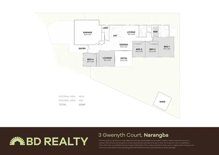 Floorplan of Homely house listing, 3 Gwenyth Court, Narangba QLD 4504