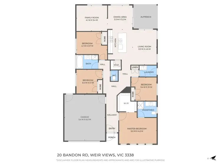 Floorplan of Homely house listing, 20 Bandon Road, Weir Views VIC 3338