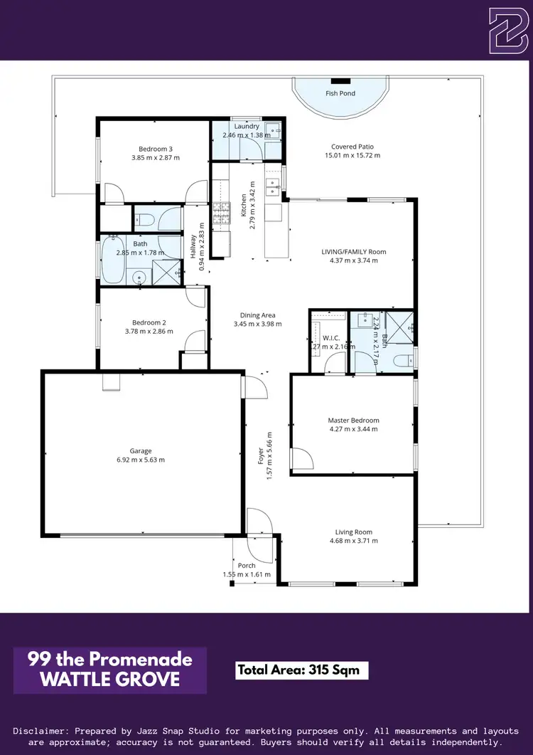 Floorplan of Homely house listing, 99 The Promenade, Wattle Grove WA 6107