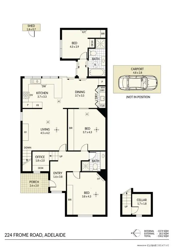 Floorplan of Homely house listing, 224 Frome Street, Adelaide SA 5000