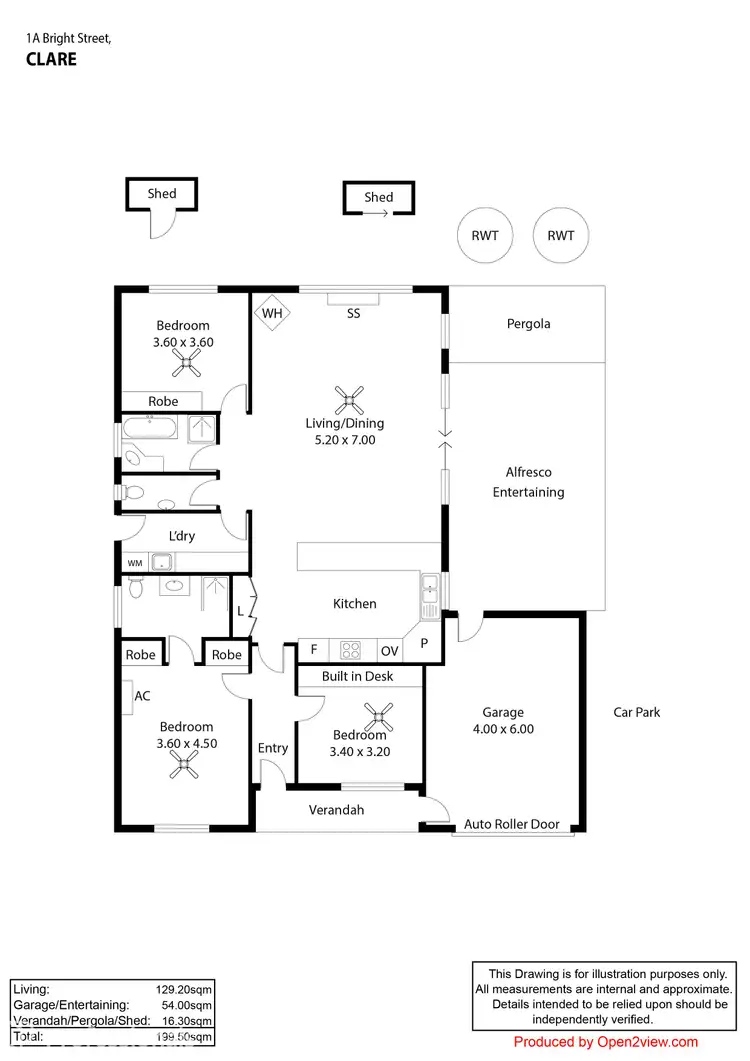 Floorplan of Homely house listing, 1A Bright Street, Clare SA 5453