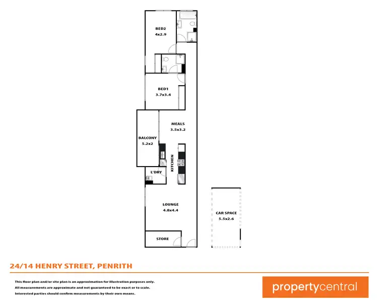 Floorplan of Homely apartment listing, 24/14 Henry Street, Penrith NSW 2750