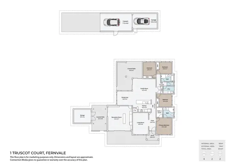 Floorplan of Homely house listing, 1 Truscot Court, Fernvale QLD 4306