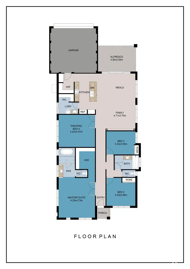 Floorplan of Homely house listing, 53 Lutea Loop, Hilbert WA 6112