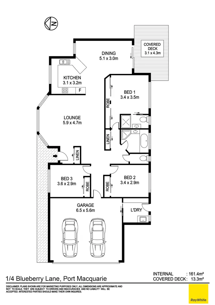 Floorplan of Homely villa listing, 1/4 Blueberry Lane, Port Macquarie NSW 2444