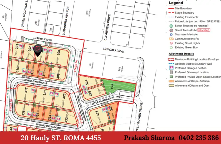 Floorplan of Homely land listing, 20 Hanly Street, Roma QLD 4455