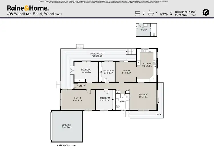 Floorplan of Homely house listing, 408 Woodlawn Road, Woodlawn NSW 2480