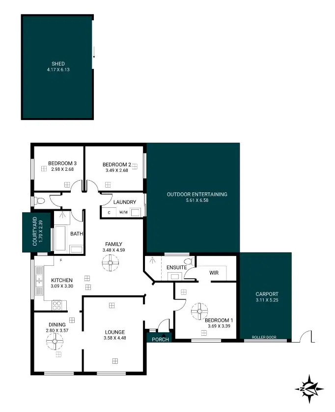 Floorplan of Homely house listing, 7 Warburton Drive, Woodcroft SA 5162