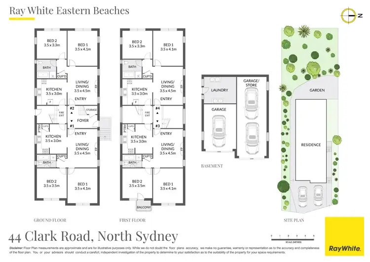Floorplan of Homely block of units listing, 1-4/44 Clark Road, North Sydney NSW 2060