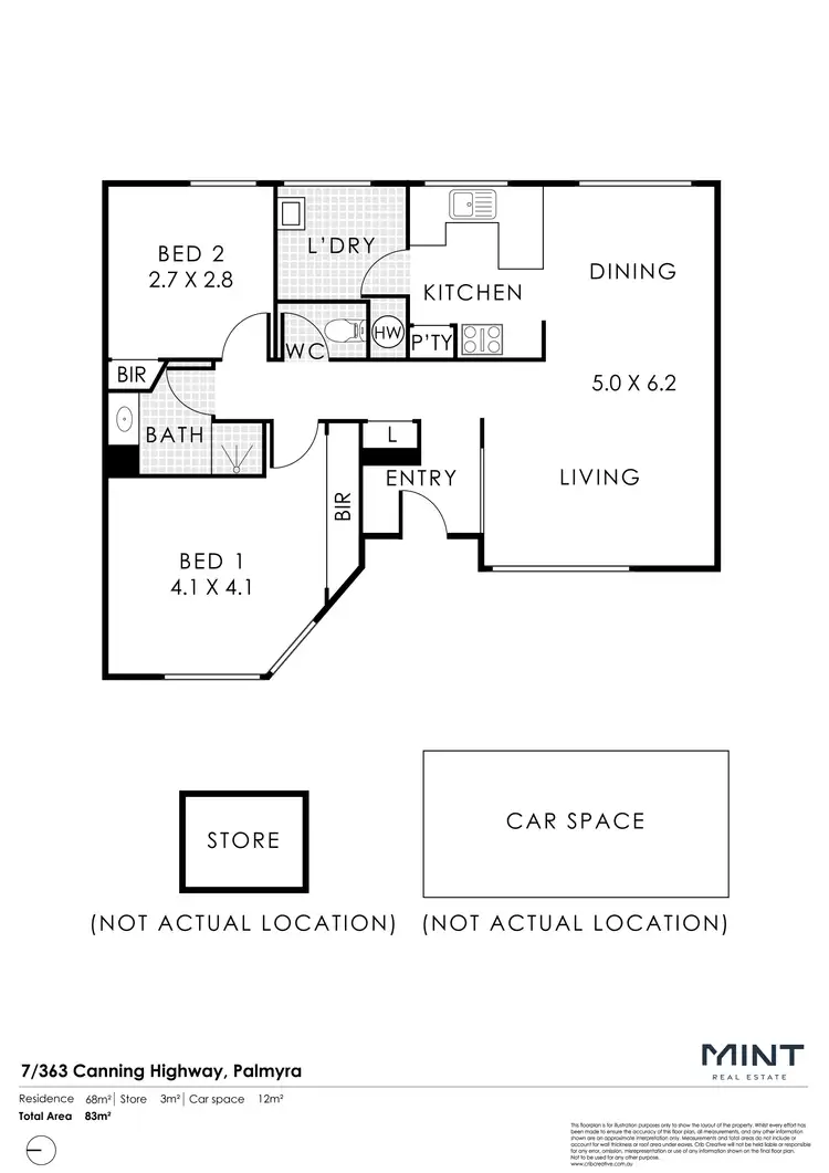 Floorplan of Homely villa listing, 7/363 Canning Highway, Palmyra WA 6157