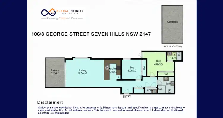 Floorplan of Homely unit listing, 106/8 George Street, Seven Hills NSW 2147