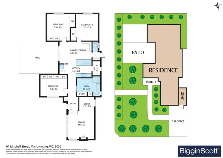 Floorplan of Homely house listing, 61 Mitchell Street, Maribyrnong VIC 3032