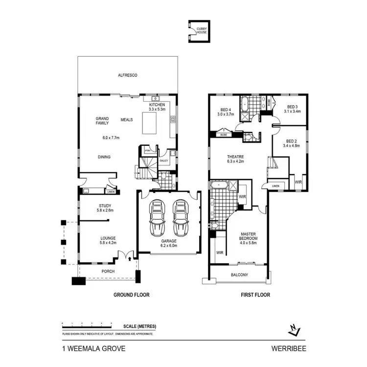 Floorplan of Homely house listing, 1 Weemala Grove, Werribee VIC 3030
