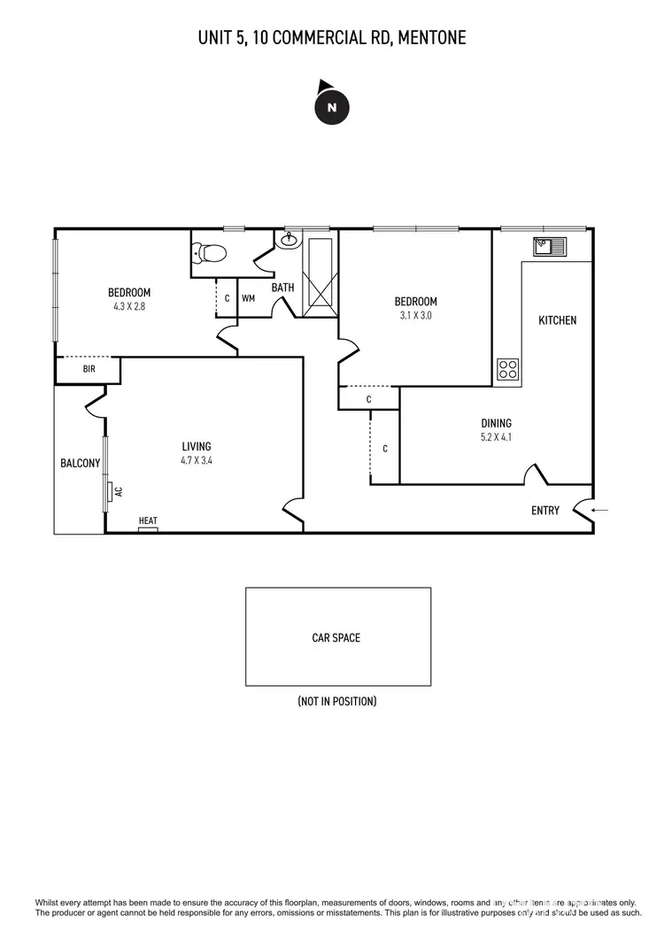 Floorplan of Homely apartment listing, 5/10 Commercial Road, Mentone VIC 3194