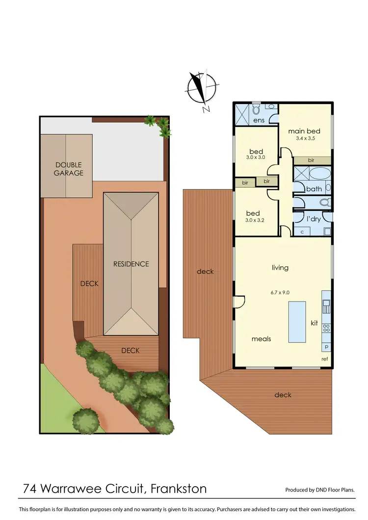 Floorplan of Homely house listing, 74 Warrawee Circuit, Frankston VIC 3199