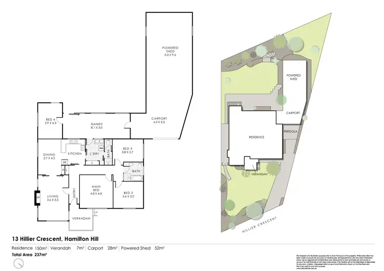 Floorplan of Homely house listing, 13 Hillier Crescent, Hamilton Hill WA 6163