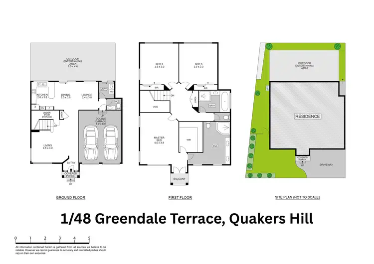 Floorplan of Homely townhouse listing, 1/48 Greendale Terrace, Quakers Hill NSW 2763